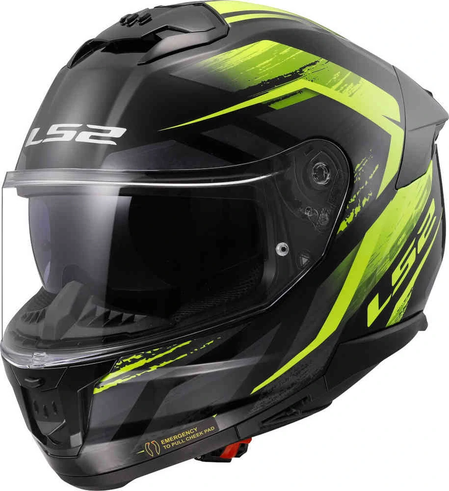 LS2 FF808 STREAM II FURY Gloss Black/ Yellow