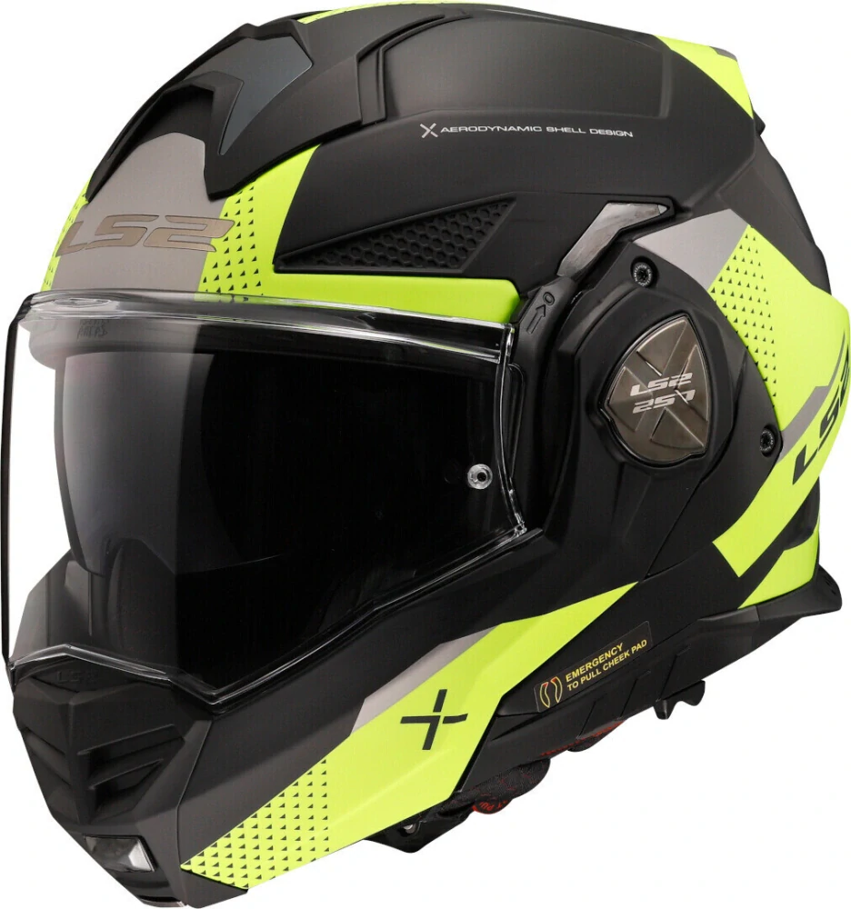 LS2 FF901 ADVANT X OBLIVION Matt Black/ H-V Yellow