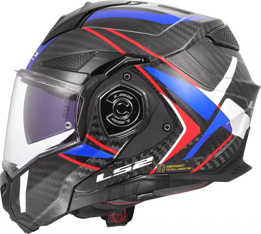 LS2 FF901 ADVANT X CARBON FUTURE II Gloss White/ Blue