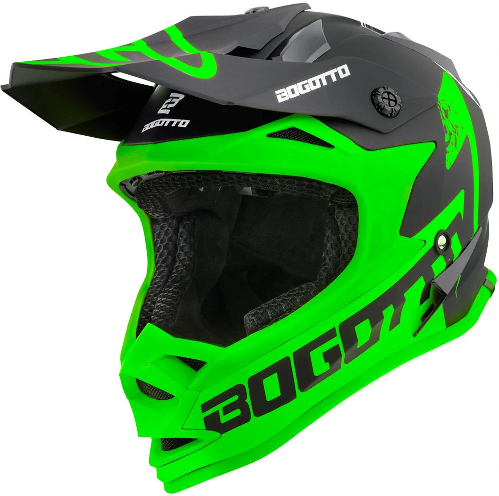 BOGOTTO V321 SOULCATCHER Matt Black/ Green - veľkosť XL
