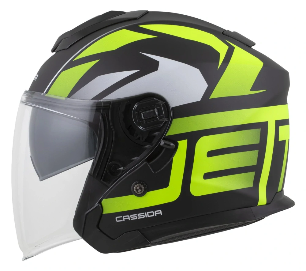 CASSIDA Jet Tech 2.0 Roto Matt Black/ H-V Yellow