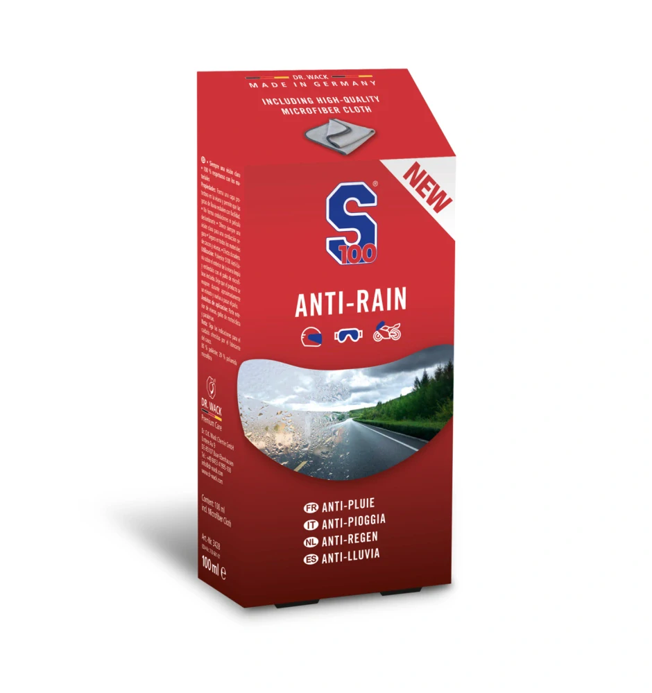 S100 Anti-Rain vrátane utierky z mikrovlákna - 100ml