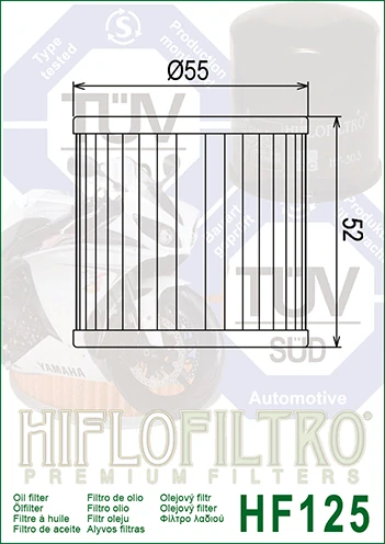 HIFLOFILTRO olejový filter HF125
