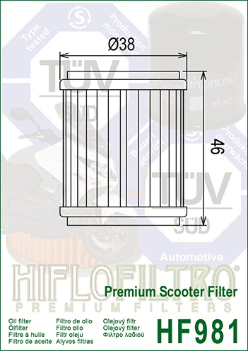 HIFLOFILTRO olejový filter HF981