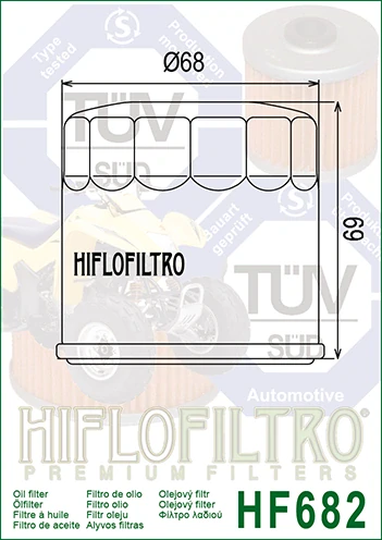 HIFLOFILTRO olejový filter HF682
