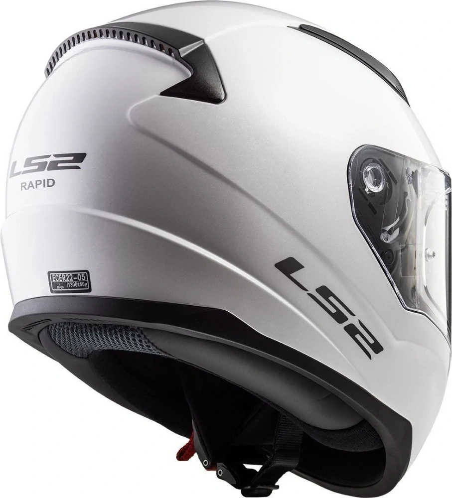 LS2 FF353J Rapid Mini Solid Gloss White - veľkosť L