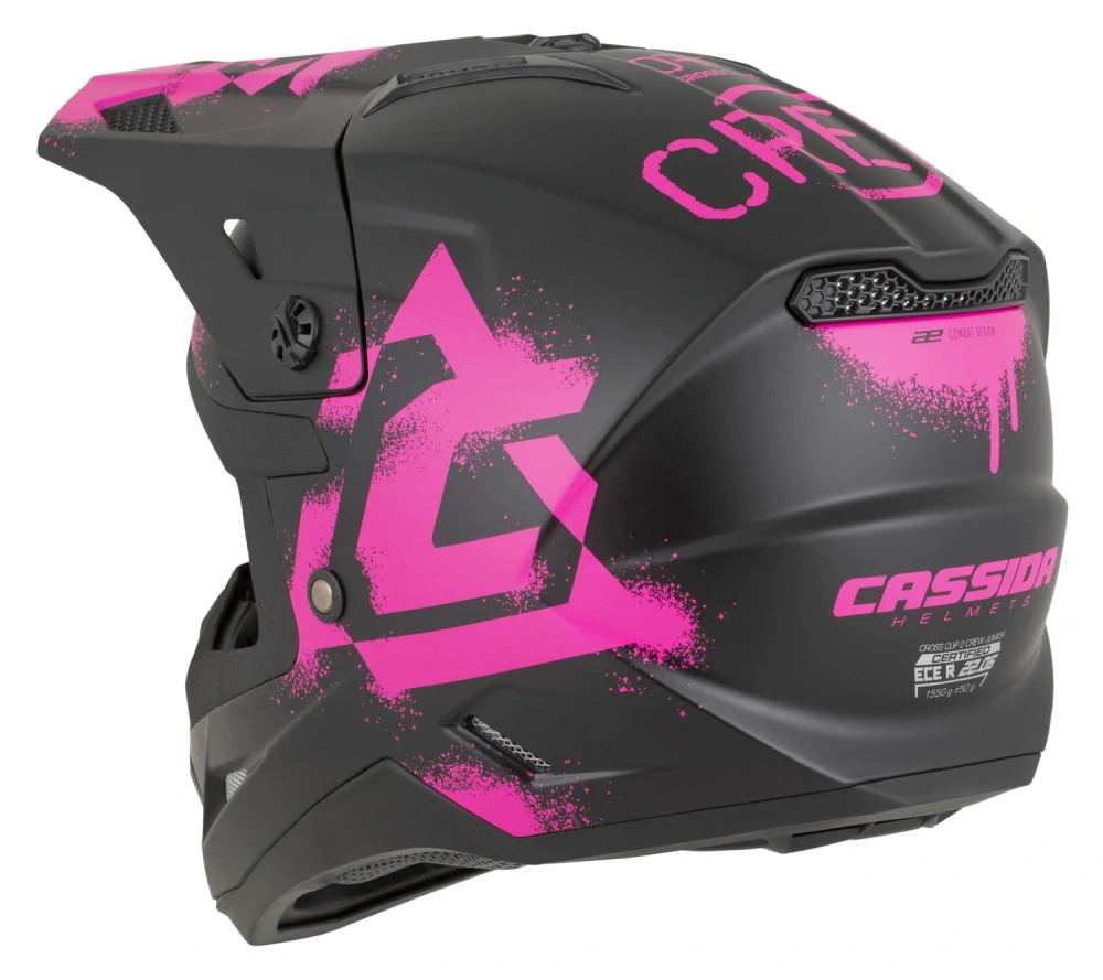 CASSIDA Cross Cup 2 Crew Junior Matt black/ Pink