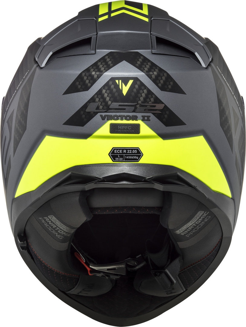 LS2 FF811 VECTOR II HPFC SPLITTER Matt Titanium/ Yellow