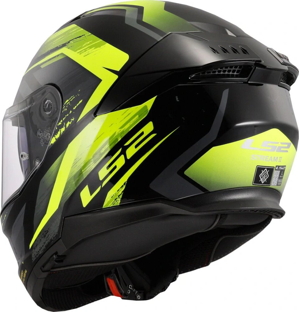 LS2 FF808 STREAM II FURY Gloss Black/ Yellow