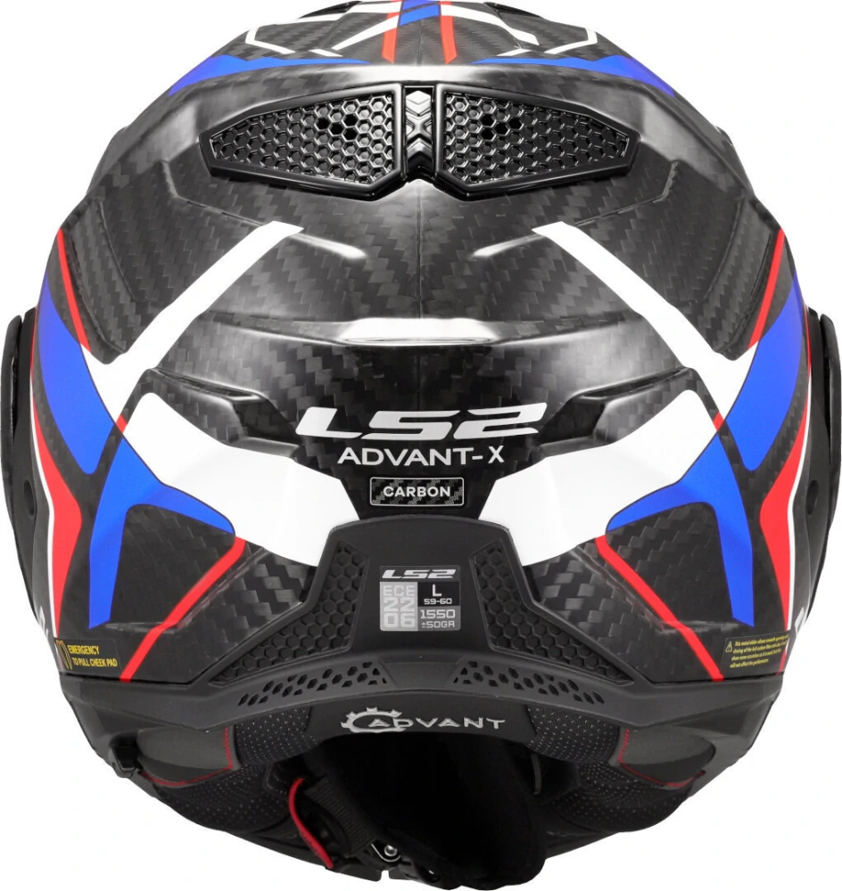 LS2 FF901 ADVANT X CARBON FUTURE II Gloss White/ Blue