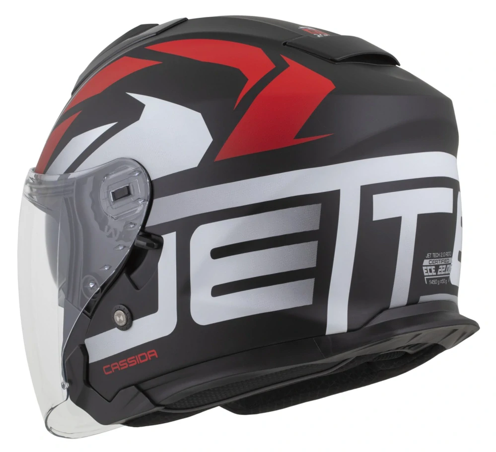 CASSIDA Jet Tech 2.0 Roto Matt Black/ Red