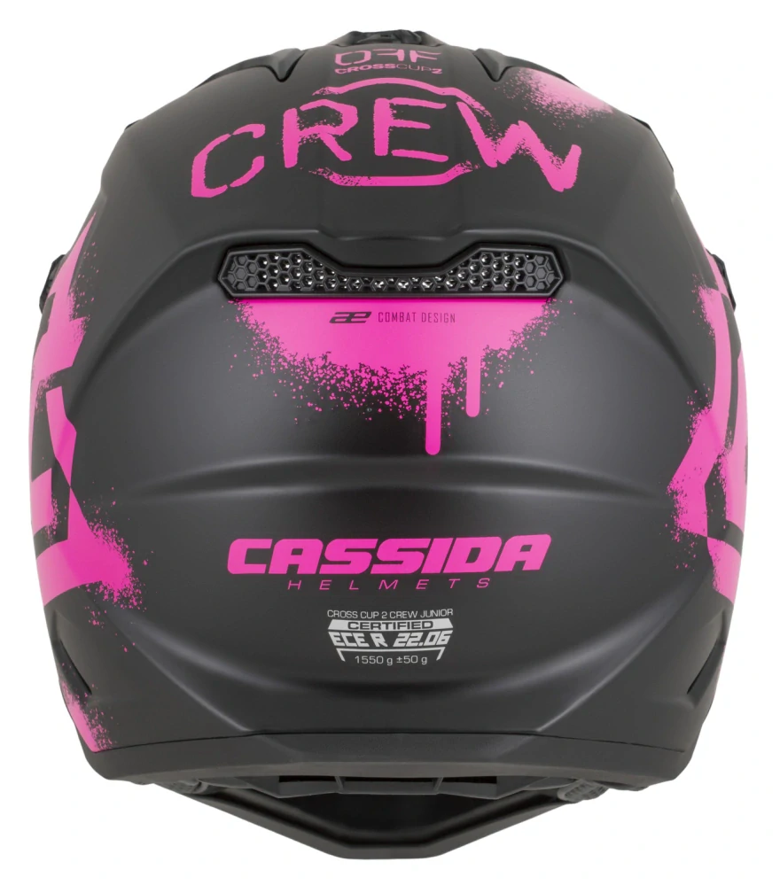 CASSIDA Cross Cup 2 Crew Junior Matt black/ Pink