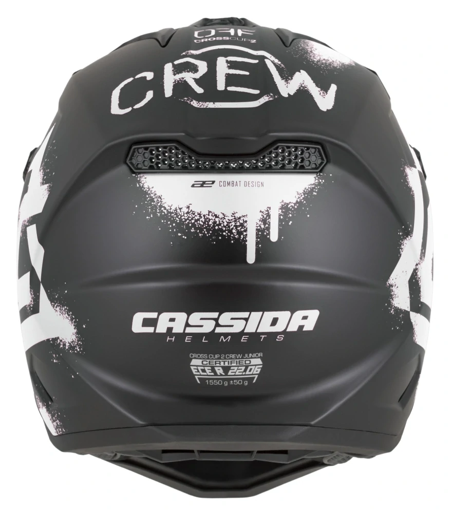 CASSIDA Cross Cup 2 Crew Junior Matt black/ White