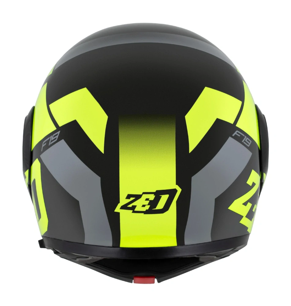 ZED F19 výklopná prilba čierna/ žltá fluo