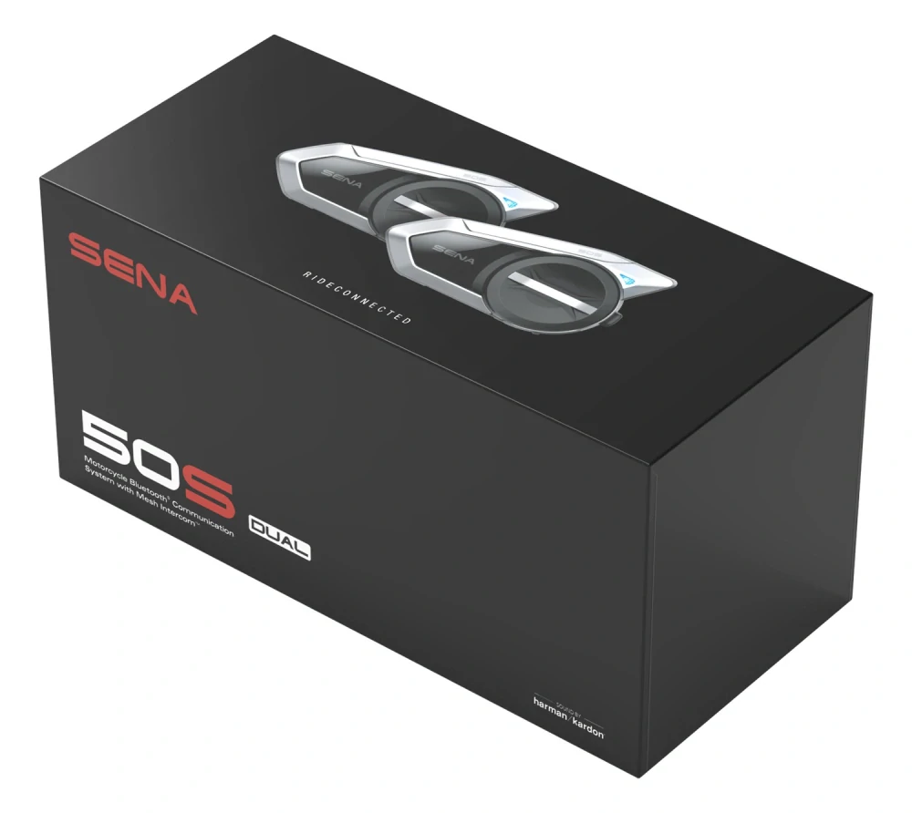SENA 50S DUAL Bluetooth Handsfree Headset (2km) - sada 2 jednotiek