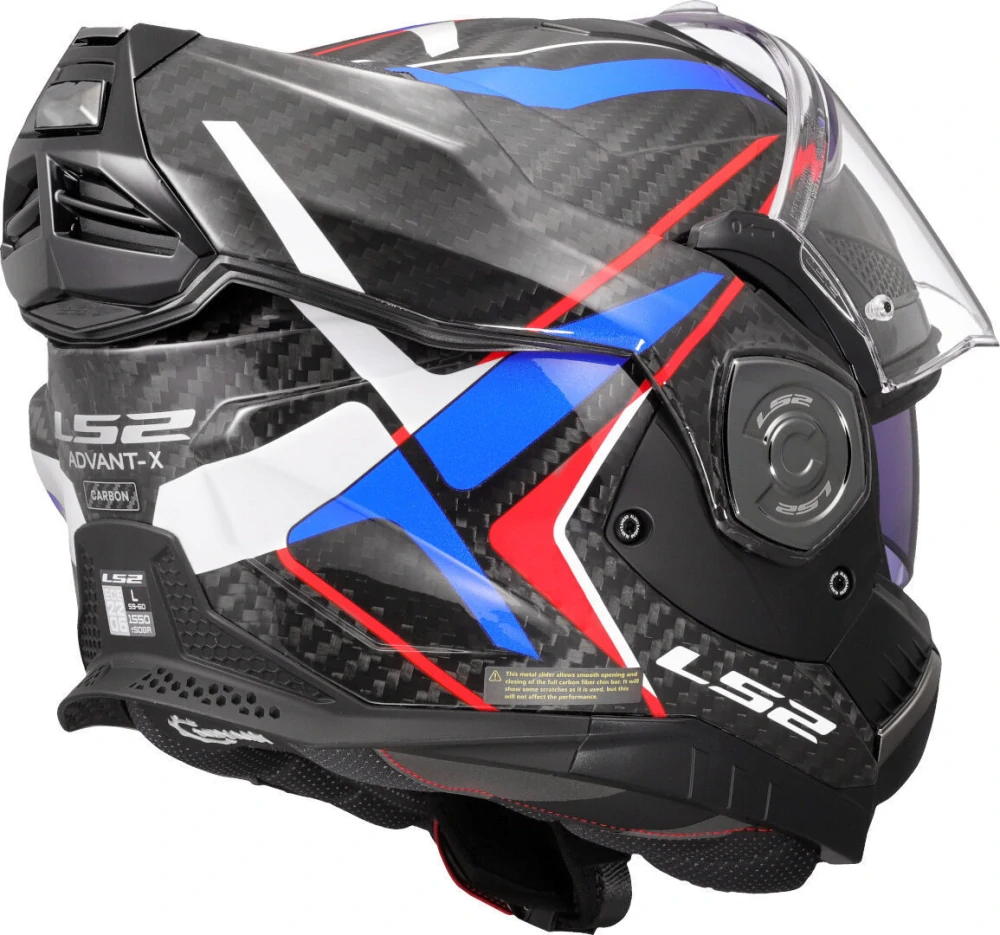 LS2 FF901 ADVANT X CARBON FUTURE II Gloss White/ Blue