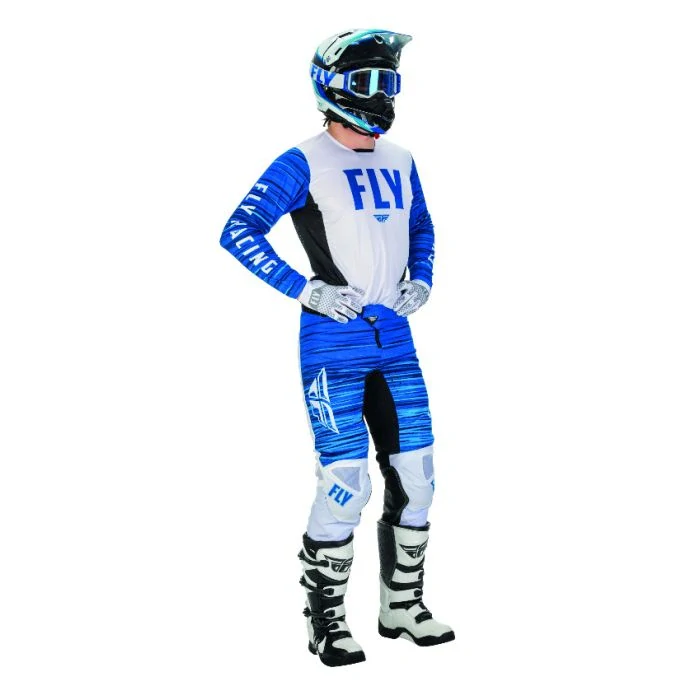 FLY RACING nohavice KINETIC WAWE White/ Blue