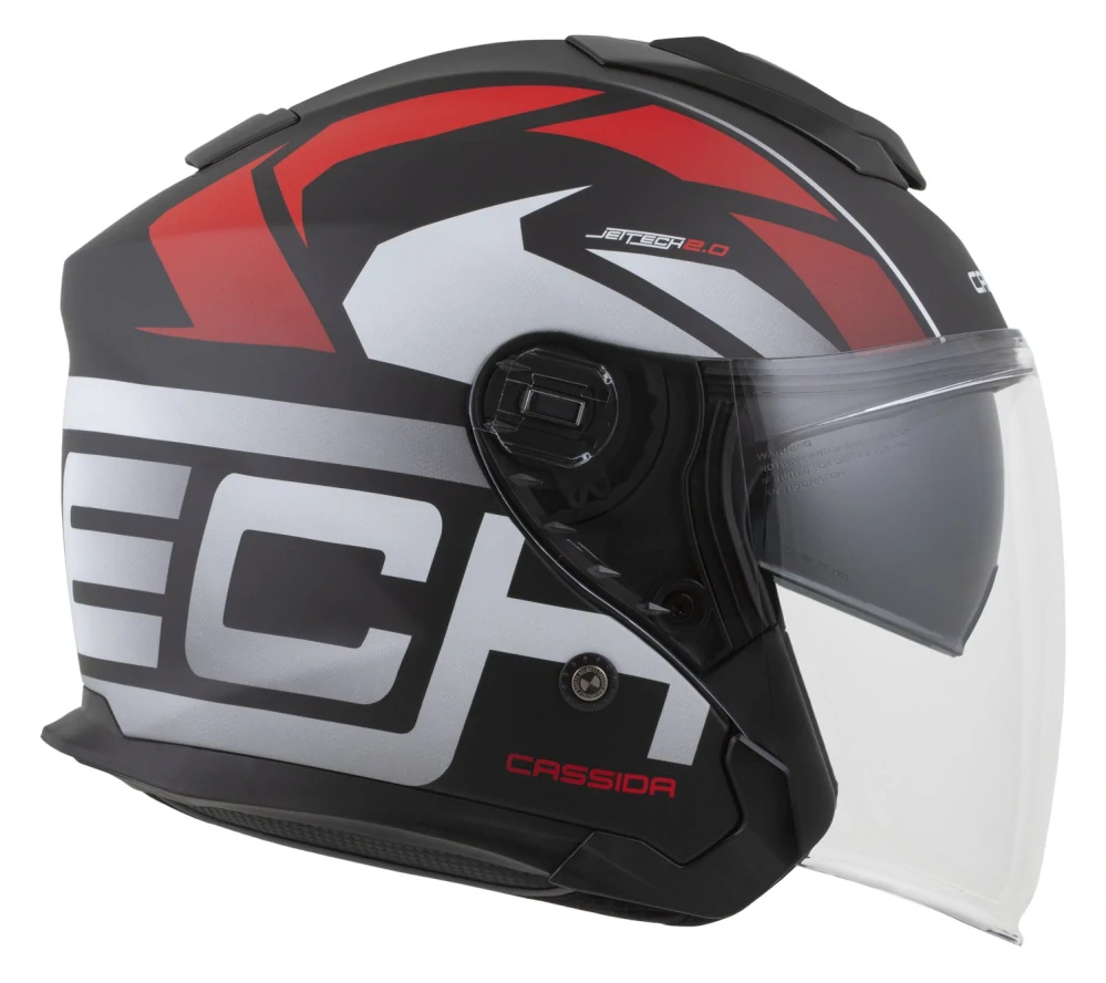 CASSIDA Jet Tech 2.0 Roto Matt Black/ Red