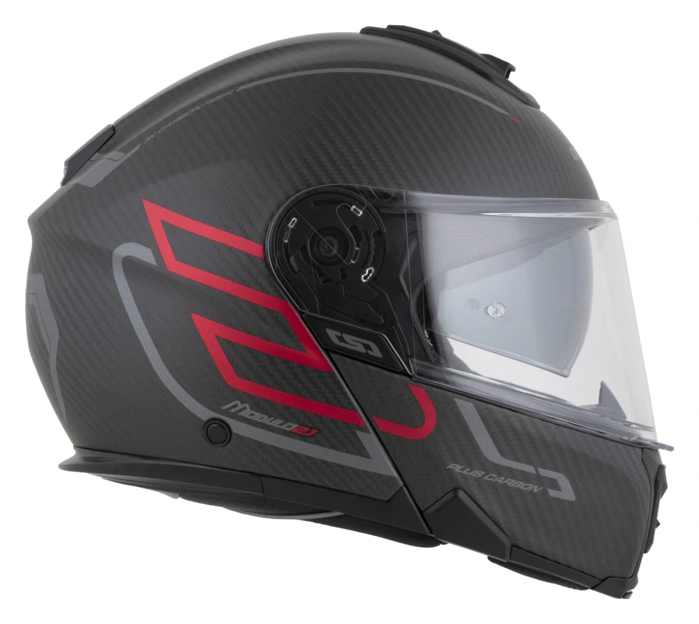 CASSIDA MODULO 2.1 Plus Carbon Blackout (matný karbón/červená metalická)