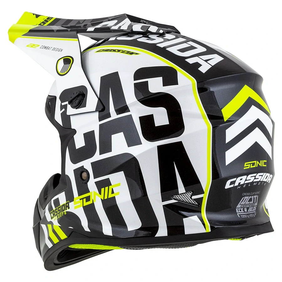 CASSIDA CROSS CUP SONIC JUNIOR Gloss White Yellow - veľkosť M