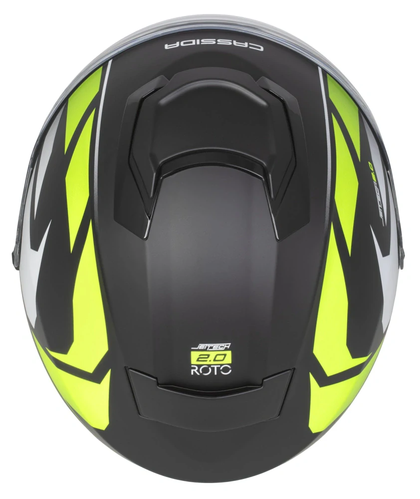 CASSIDA Jet Tech 2.0 Roto Matt Black/ H-V Yellow