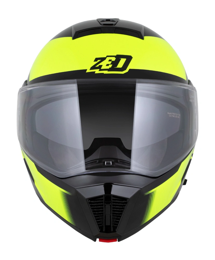 ZED F19 výklopná prilba čierna/ žltá fluo