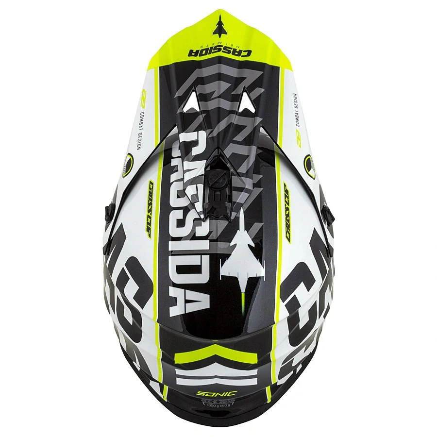 CASSIDA CROSS CUP SONIC JUNIOR Gloss White Yellow - veľkosť M