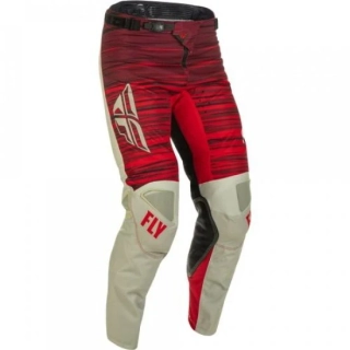 FLY RACING nohavice KINETIC WAWE Red/ Grey - veľkosť  34