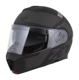 ZED F19 výklopná prilba matná čierna/ sivá