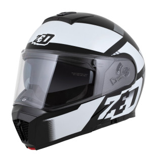 ZED F19 výklopná prilba čierna/biela