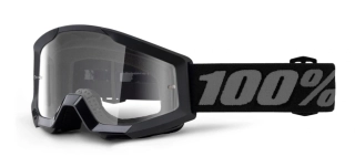 100% Strata Mini Gron detské okuliare - čierne + číre plexi