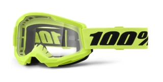 100% Strata 2 Junior Neon detské okuliare - žlté + číre plexi