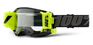 100% STRATA 2 okuliare Forecast - čierne + číre plexi